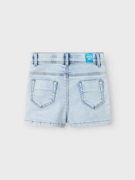 Mini-Shorts SALLI Hellblau Gebleichter Denim Slim Fit