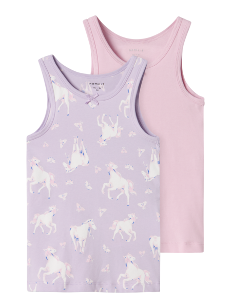 Mini ondergoed TANK TOP 2P PASTEL LILAC HORSE Pastel Lilac