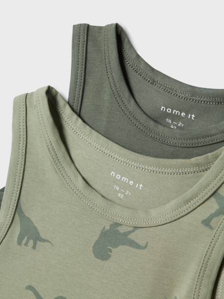 Mini ondergoed TANK TOP 2P AGAVE GREEN DINO Agave Green
