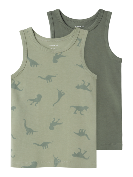 Mini ondergoed TANK TOP 2P AGAVE GREEN DINO Agave Green