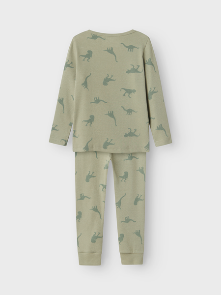 Mini pyjama NIGHTSET AGAVE GREEN DINO RIB Agave Green