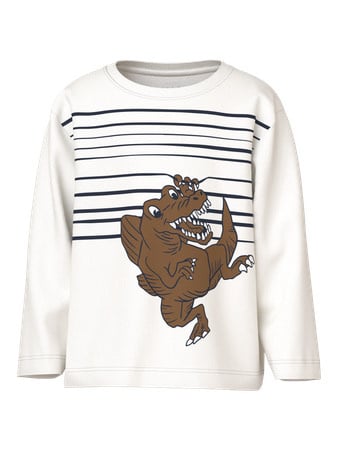 Mini longsleeve VILASSE Cloud Dancer Dino Hi Regular Fit