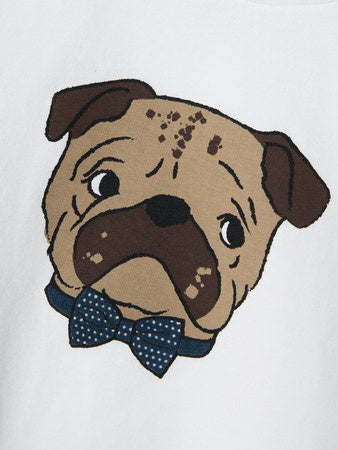 Mini longsleeve RALLE Bright White Relaxed Fit