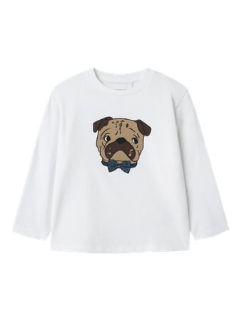 Mini longsleeve RALLE Bright White Relaxed Fit