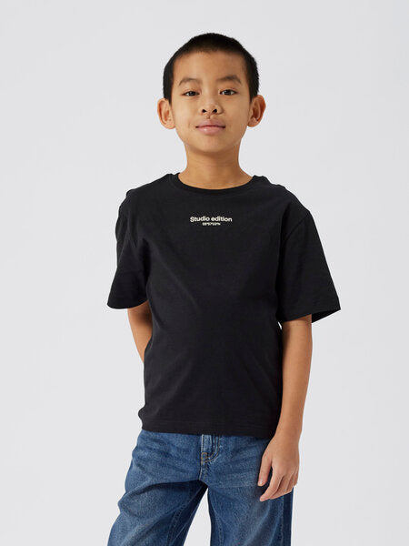 Kids T - shirt BRODY Black W. JET STREAM PRINT Regular Fit