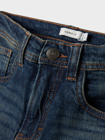 Kids spijkerbroek SILAS TAP CARGO Turquoise Tapered Fit