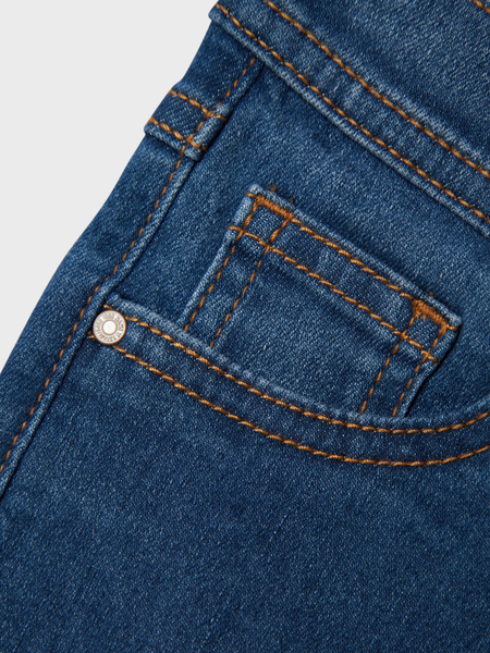 Mini Jeans ROSE Dunkelblau Denim Weitbein Passform