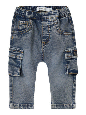 Baby spijkerbroek BEN BAGGY CARGO Blue Baggy Fit
