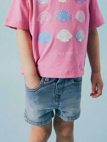 Mini-Shorts SALLI Hellblau Denim Slim Fit