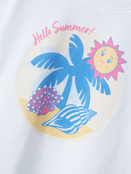 Mini T-Shirt JASSA Lucent Weiß Regular Fit