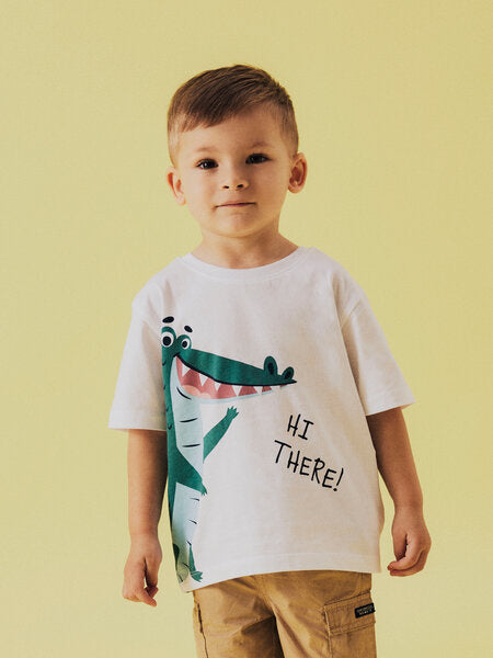 Mini T-Shirt HELGE Lucent Weiß Regular Fit