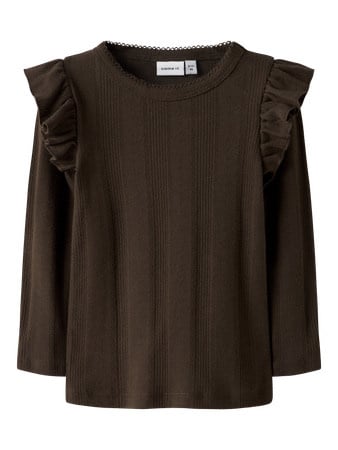 Mini longsleeve JULIA Brown Regular Fit