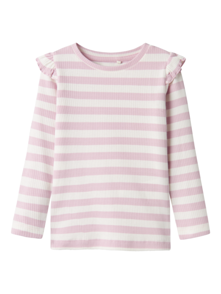 Mini Langarmshirt TAIA Winsome Orchid Cloud Dancer Slim Fit