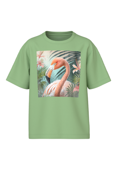 Kinder T-Shirt VOTEA Arcadian Green Flamingo Regular Fit