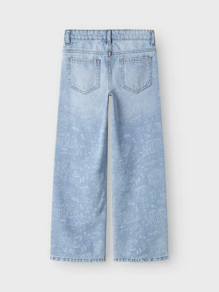Kids spijkerbroek ROSE Light Blue Denim Wide Leg Fit
