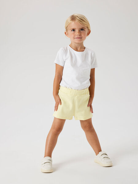 Mini short SURAJALI Pastel Yellow Regular Fit