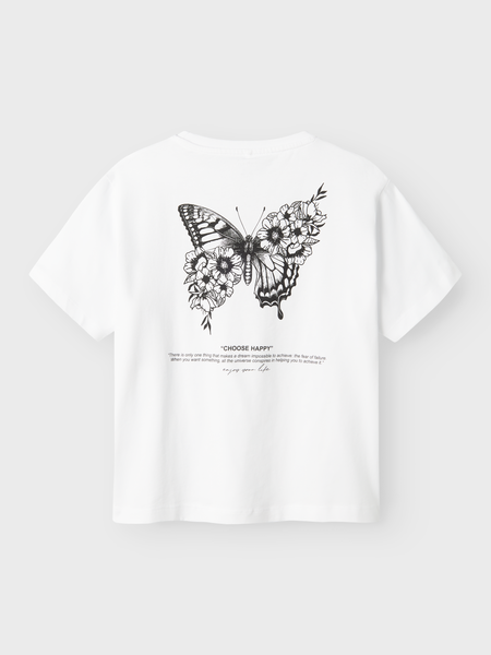 Kinder T-Shirt DANE Bright White SCHWARZ Regular Fit