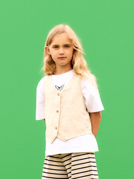 Kinder T-Shirt DANE Bright White SCHWARZ Regular Fit