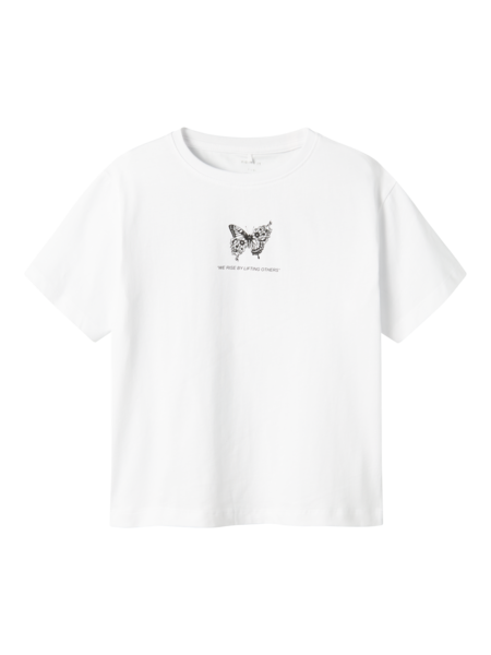 Kinder T-Shirt DANE Bright White SCHWARZ Regular Fit