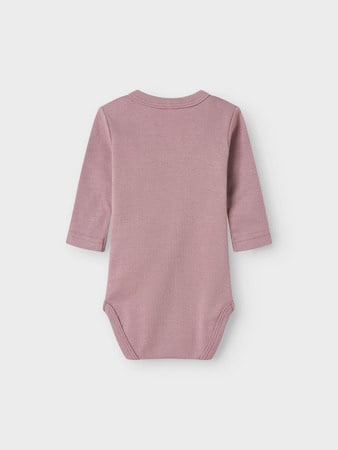 Baby romper 3P LS BARELY PINK BOW Barely Pink