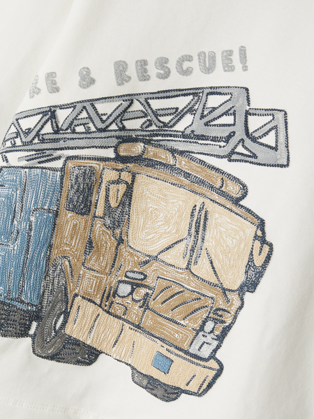 Mini Langarmshirt DUSTY Cloud Dancer Regular Fit