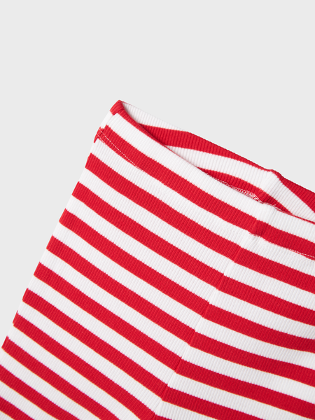 Mini Hose FOLISA Bright White Cinese Red Flared Fit