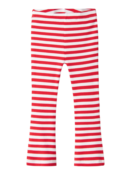 Mini Hose FOLISA Bright White Cinese Red Flared Fit