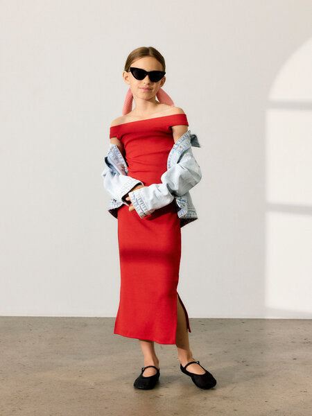 Kids jurk FLOMMI Chinese Red Slim Fit