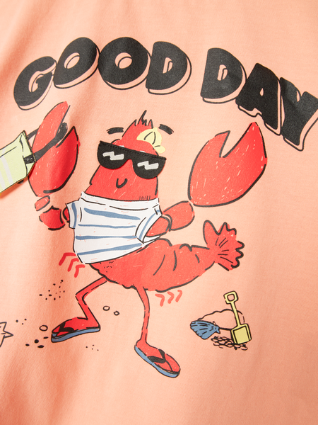 Mini T - shirt FISH Peach Pearl Regular Fit