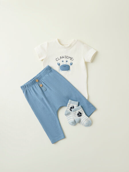 Baby T-Shirt FAKKEL Cloud Dancer Regular Fit