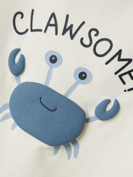 Baby T-Shirt FAKKEL Cloud Dancer Regular Fit