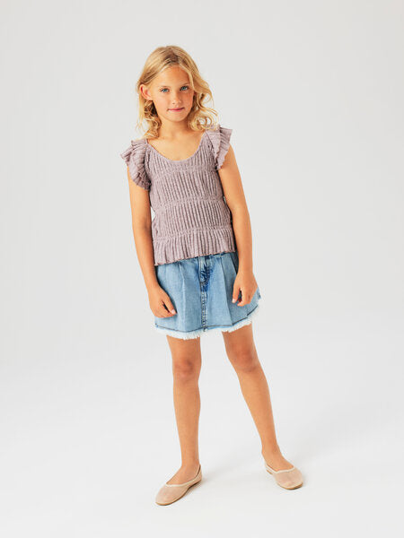Kinder-Shorts BELLA Medium Blue Denim Weit geschnittene Passform