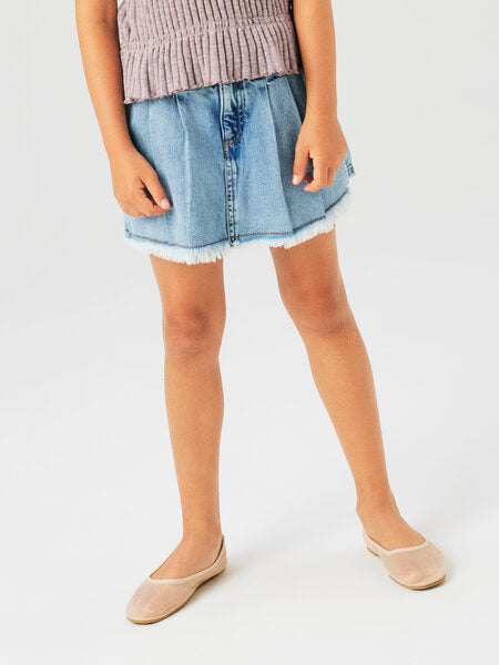 Kids short BELLA Medium Blue Denim Wide Leg Fit
