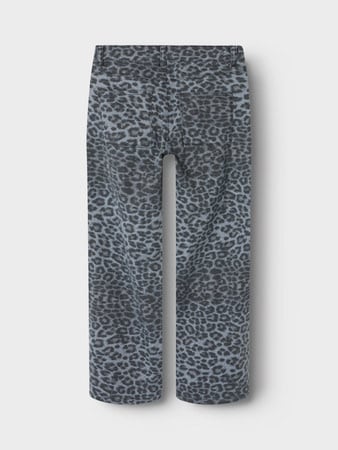 Kinderhose ROSE Night Owl GRAU LEOPARD Weit geschnittene Passform