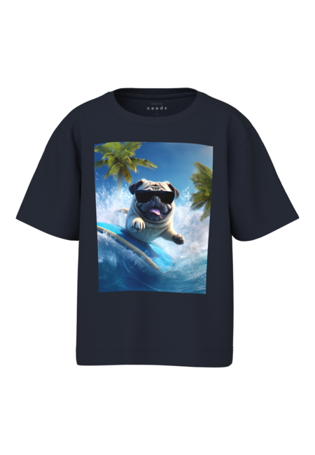 Mini T-Shirt VOTO Navy Blazer Hund Regular Fit