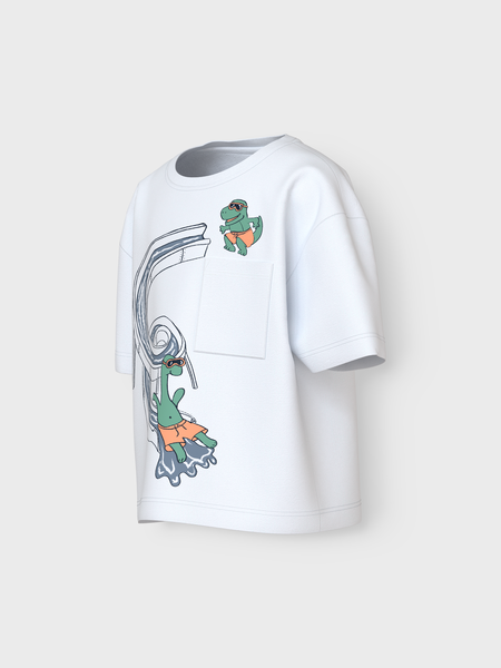 Mini T-Shirt VILIAN Bright White Pool Relaxed Fit