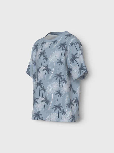 Kinder T-Shirt VALTHER Celestial Blue Palmen Regular Fit