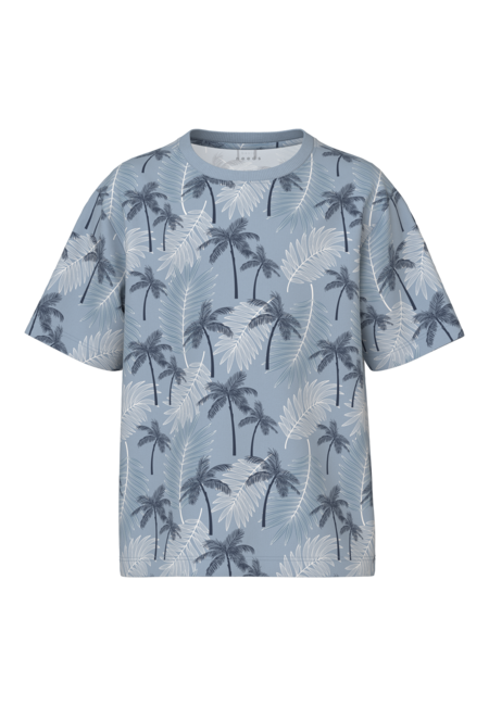 Kinder T-Shirt VALTHER Celestial Blue Palmen Regular Fit