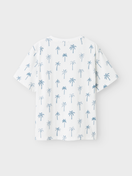 Kinder T-Shirt VALTHER Bright White Palm Trees Regular Fit