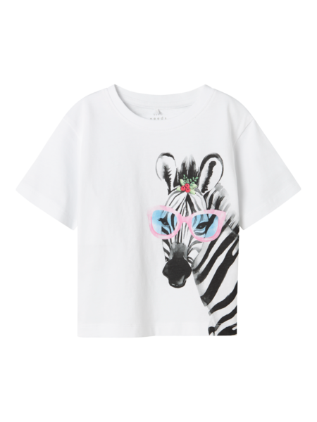 Mini T-Shirt VOTEA Bright White Zebra Regular Fit