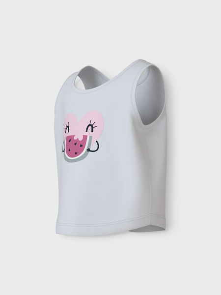 Mini tanktop VIGEA Bright White Hearts Regular Fit