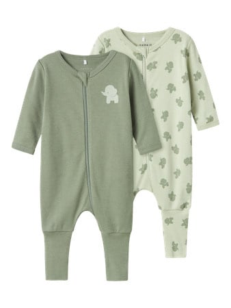 Baby pyjama 2P ZIP FF SEA ELEPHANT Sea Foam