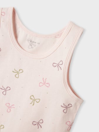 Mini ondergoed TANK TOP 2P BARELY PINK BOW Barely Pink