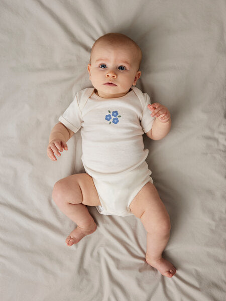 Baby-Strampler BODY 3P SS JET STREAM FLOWER Jet Stream