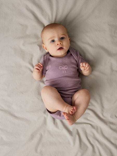 Baby romper BODY 3P SS BARELY PINK BOW Barely Pink