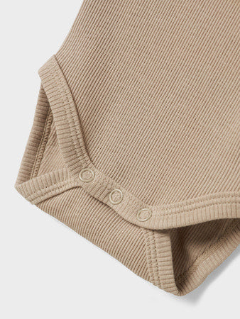 Baby romper 3P SS SOLID RIB China Blue