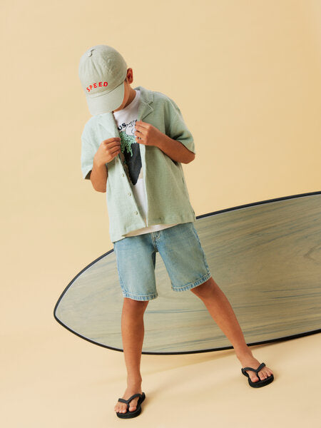 Kids blouse HIVAJ Aqua Gray Regular Fit