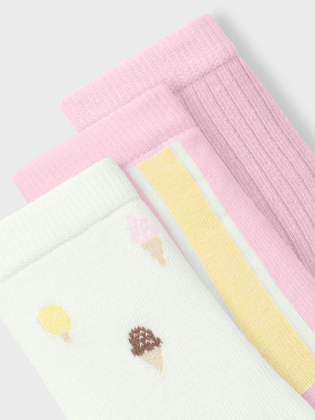 Mini sokken JULO 3P Bright White 2x Ballerina