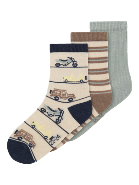 Mini sokken HUBERTS 3P Peyote Slate Gray/Walnut