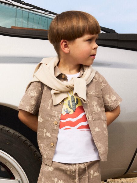 Mini T - shirt HALDUR Bright White Regular Fit